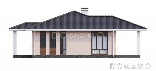 Проект одноэтажного дома в современном стиле  / Фасад 4