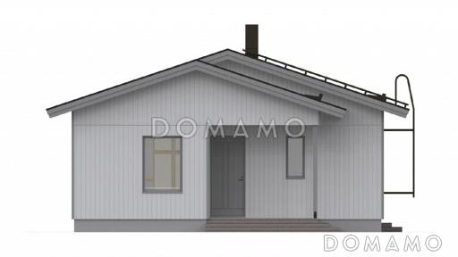 Проект компактного каркасного дома / Фасад 2