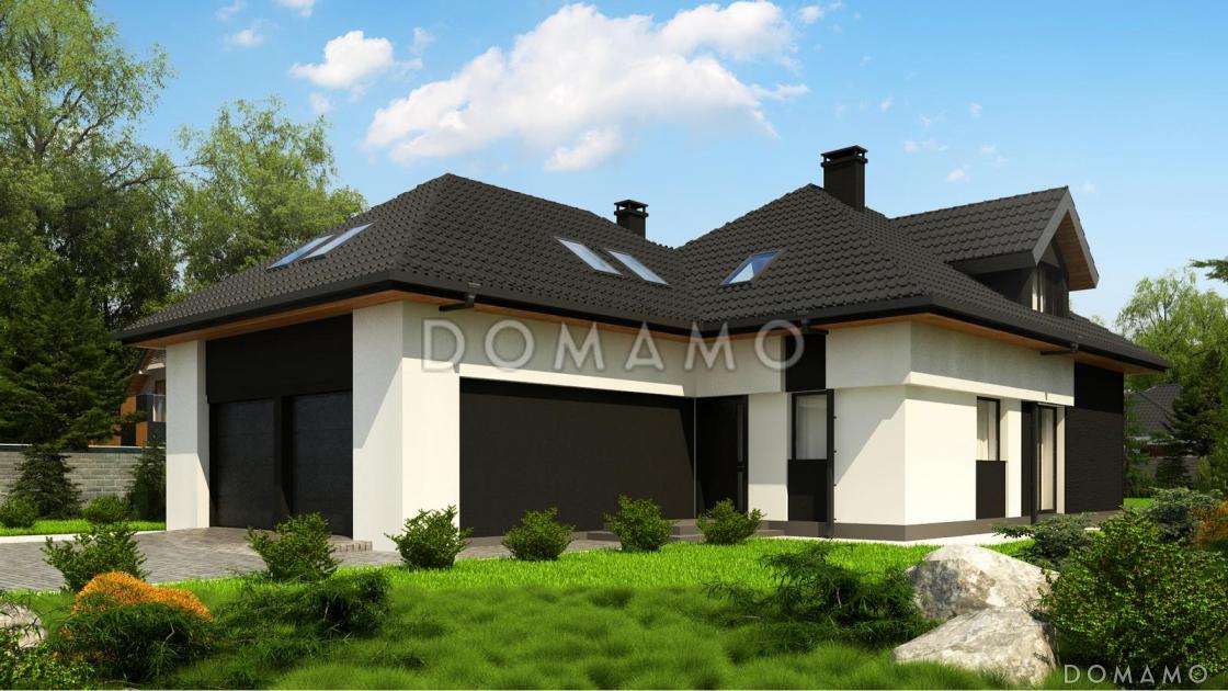 Проект комфортабельного дома с гаражом, постирочной, слуховыми и мансардными окнами в мансарде / 5