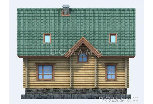 Проект дома с мансардными окнами / Фасад 2