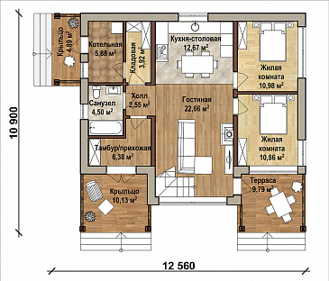 PAVLOVO HOUSE 216 / План 1 этажа PAVLOVO HOUSE 216 / План 1 этажа