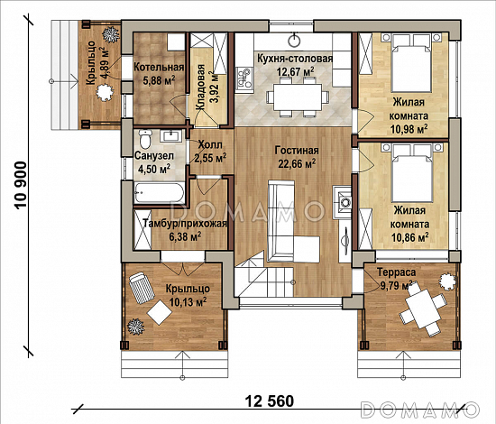 PAVLOVO HOUSE 216 / План 1 этажа PAVLOVO HOUSE 216 / План 1 этажа