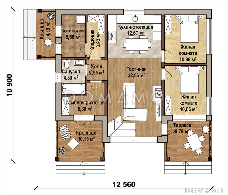 PAVLOVO HOUSE 216 / План 1 этажа PAVLOVO HOUSE 216 / План 1 этажа