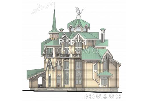 Коттедж с причудливыми башенками / Фасад 3