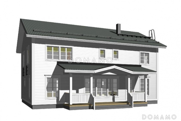 Проект двухэтажного каркасного дома до 250 м.кв. Проект двухэтажного каркасного дома до 250 м.кв.