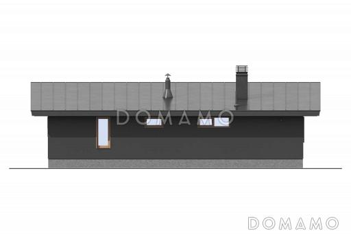 Проект небольшого дома с одной спальней и парной / Фасад 7
