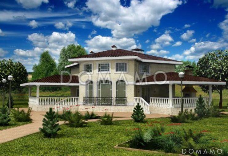 Проект беседки из кирпича с сауной / 1