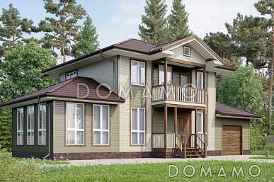 Проект компактного, функционального дома из клееного бруса с деревянной вагонкой