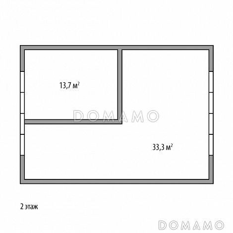 Дом "Светлый" 108м2 / План мансардного этажа