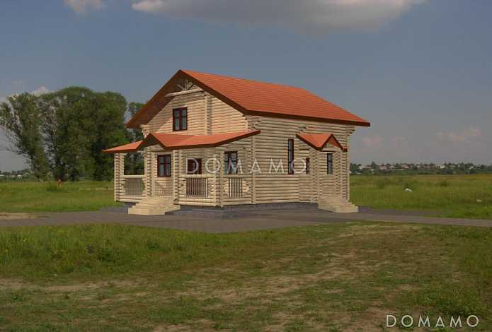 Проект дома из бруса с мансардным этажом Проект дома из бруса с мансардным этажом