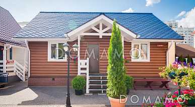 Проект яркого дома из бруса