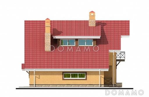 Проект дома из пеноблоков с гаражом для одной машины / Фасад 2