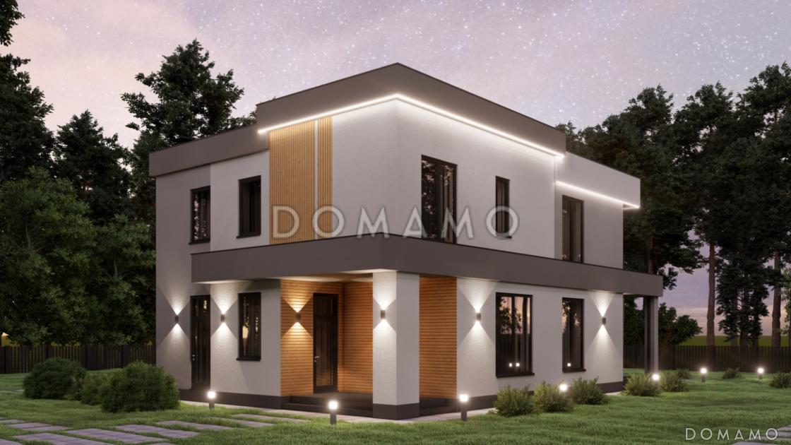 Проект дома в стиле Хай-тек с эксплуатируемой кровлей S-182 / 5