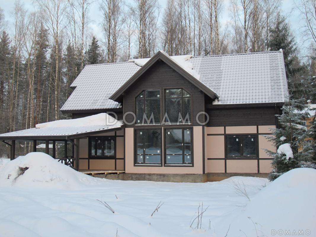 Проект каркасного дома с огромной крытой террасой / 8