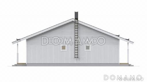 Проект каркасного дома с двускатной крышей / Фасад 4