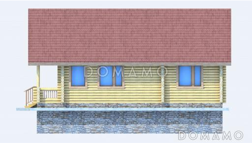 Проект деревянного дома с подвалом / Фасад 3