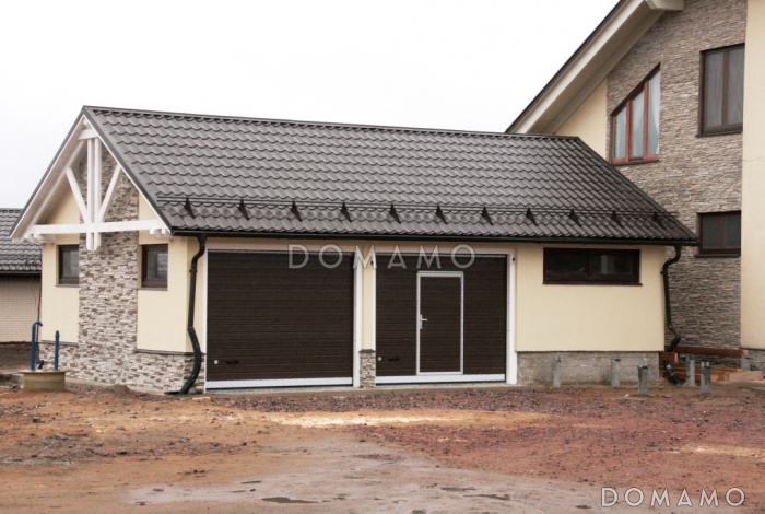 Проект гаража на две машины с хозблоком Проект гаража на две машины с хозблоком