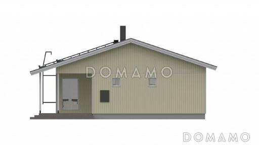 Проект одноэтажного каркасного дома до 150 кв.м / Фасад 3