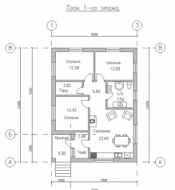ПД-034 / План 1 этажа ПД-034 / План 1 этажа