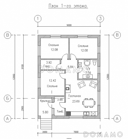ПД-034 / План 1 этажа ПД-034 / План 1 этажа