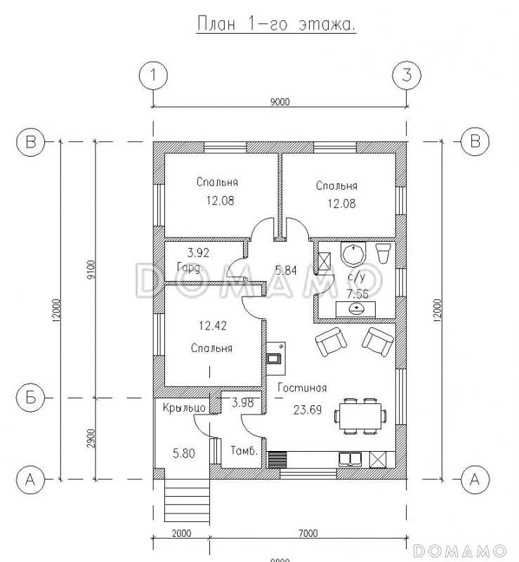 ПД-034 / План 1 этажа