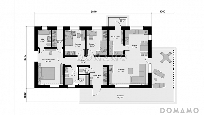 Penats S / План 1 этажа