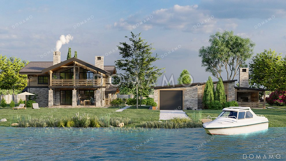 Проект двухэтажного дома с двумя террасами и балконом / 5