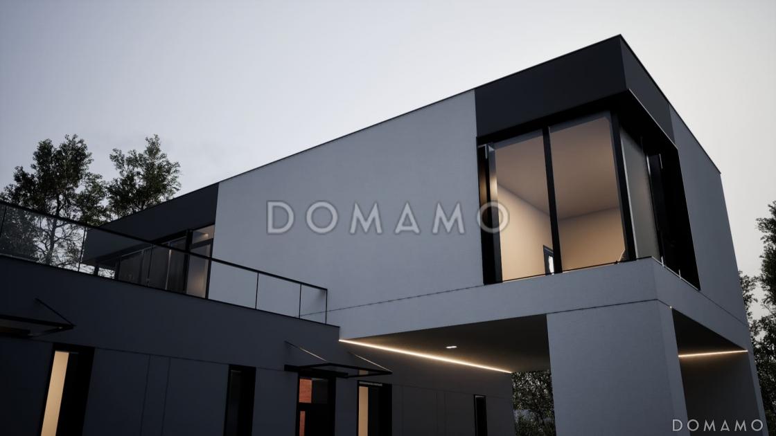 Проект современного двухэтажного дома с 4 спальнями и балконом / 6