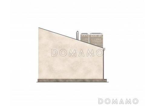 Проект современного дома с навесом на два автомобиля, большой террасой с барбекю, вторым светом, сауной / Фасад 4