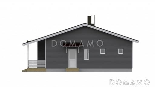 Проект каркасного дома с четырьмя изолированными комнатами / Фасад 4