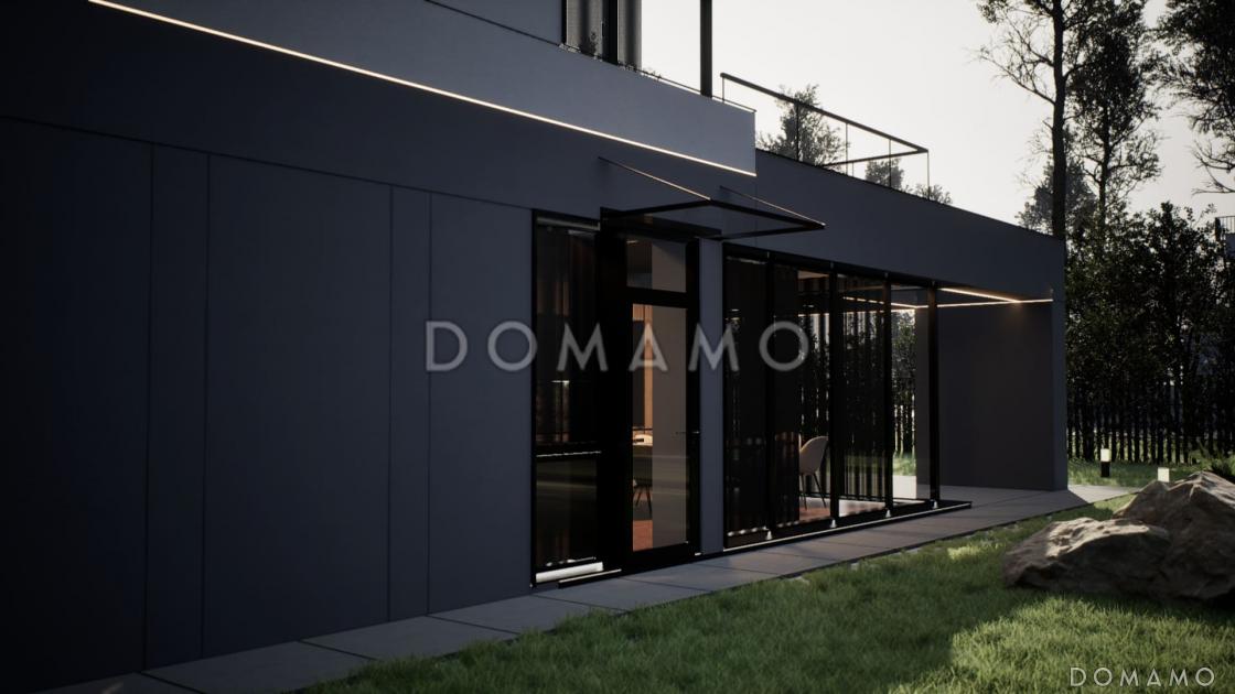 Проект современного двухэтажного дома с 4 спальнями и балконом / 4