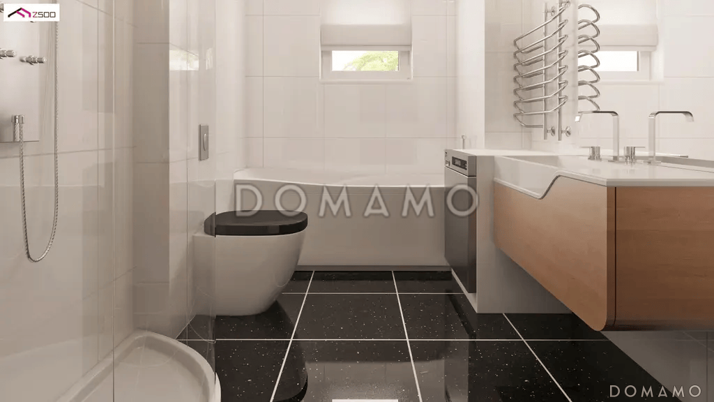 Проект одноэтажного кирпичного дома с просторной гостиной и 3 спальнями / 8