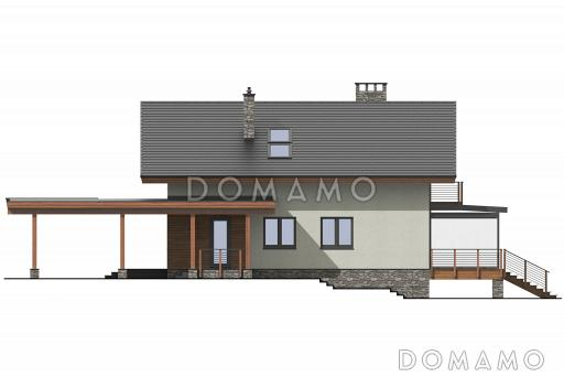 Шале с двумя спальнями, просторной дневной зоной со вторым светом и навесом для двух машин / Фасад 4