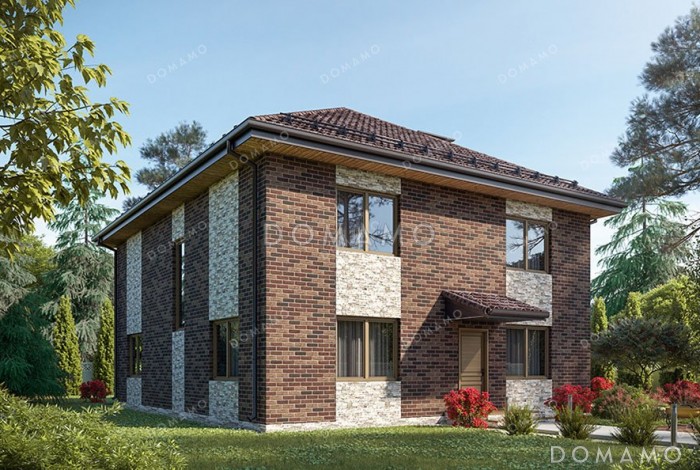 Проект двухэтажного дома с балконом Проект двухэтажного дома с балконом