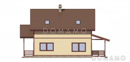 Проект дома в скандинавском стиле с просторной кухней / Фасад справа