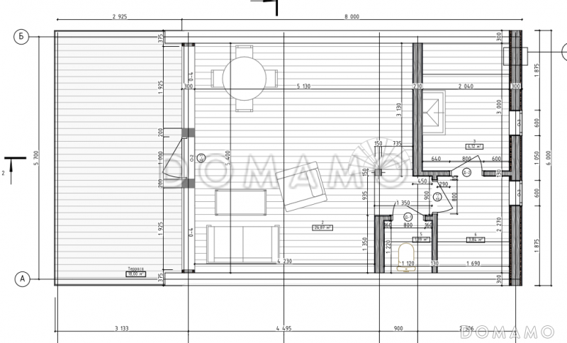 А-фрейм / План 1 этажа