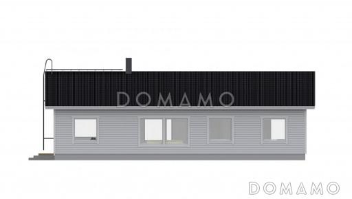 Проект каркасного дома 8x15 / Фасад 3