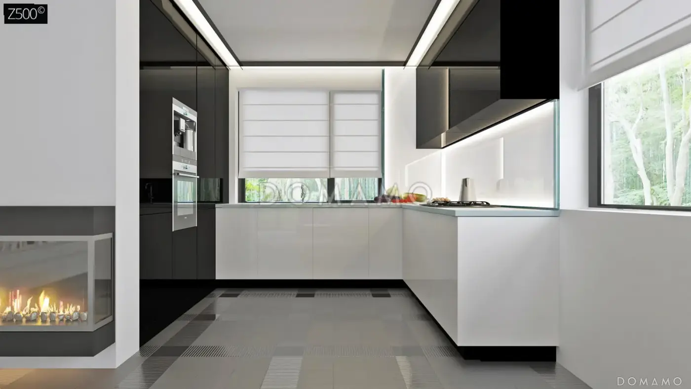 Проект компактного кирпичного дома с 3 спальнями, просторной гостиной и открытой террасой / 17