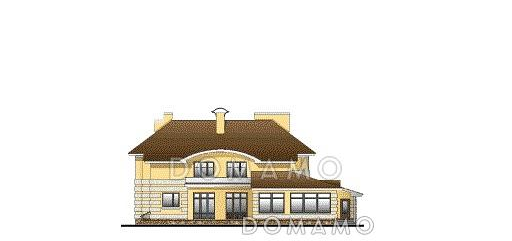 Проект дома с медной кровлей / Фасад 2