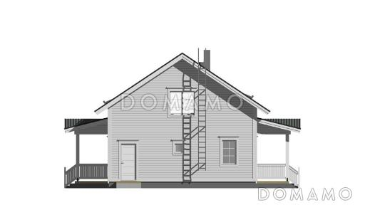 М-185 одноэтажный с мансардой дом / Фасад 1