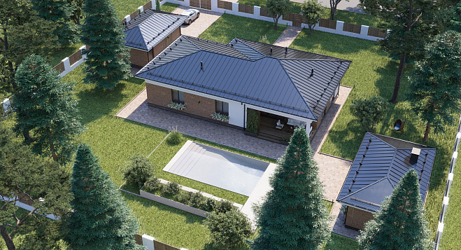 Современная усадьба «Ладога», 165 м²