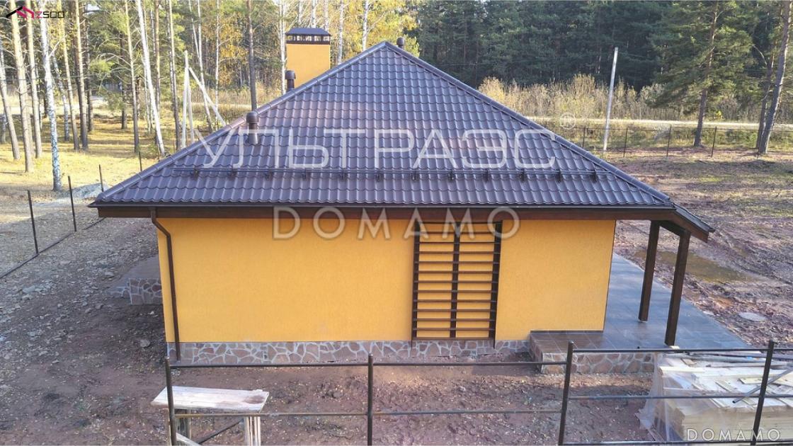 Проект одноэтажного дома адаптированного для каркасного строительства с тремя спальнями и крытой террасой / 27