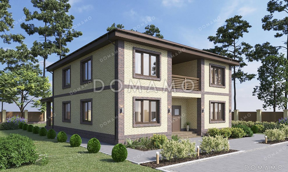 Проект дома с пятью спальнями и террасой / 1