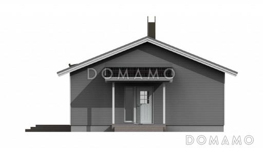 Проект функционального каркасного дома с сауной / Фасад 2