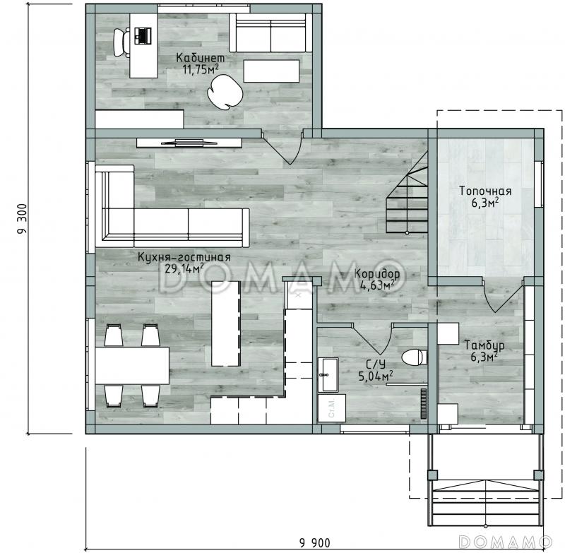 ДД-113 / План 1 этажа