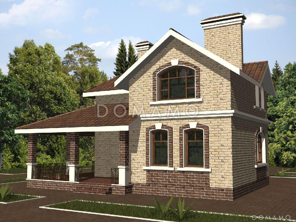 Проект двухэтажного дома с небольшой террасой / 4