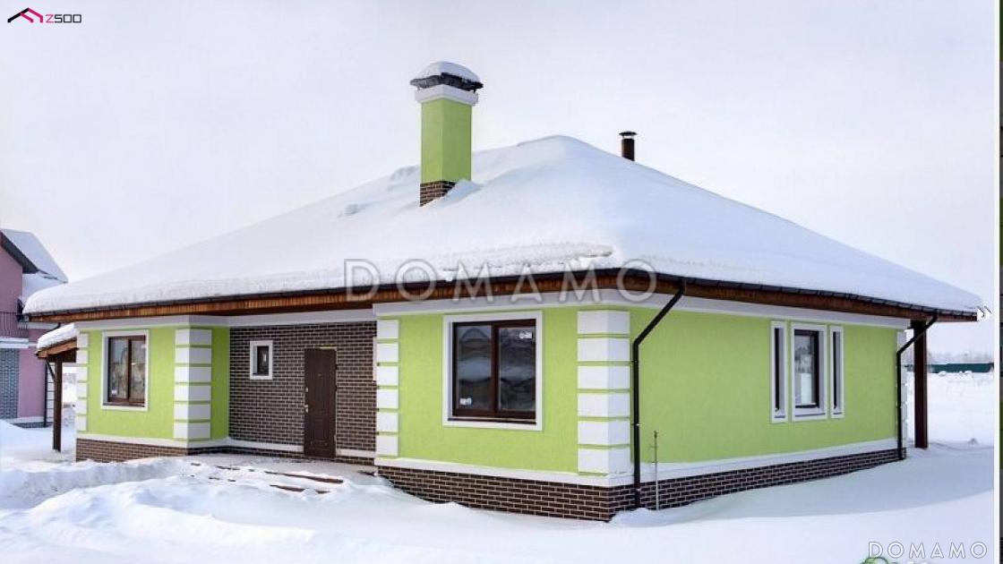 Проект одноэтажного дома с подвалом, эркером в гостиной, тремя спальнями / 21