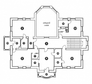 Проект дома с двойным светом / План 2 этажа