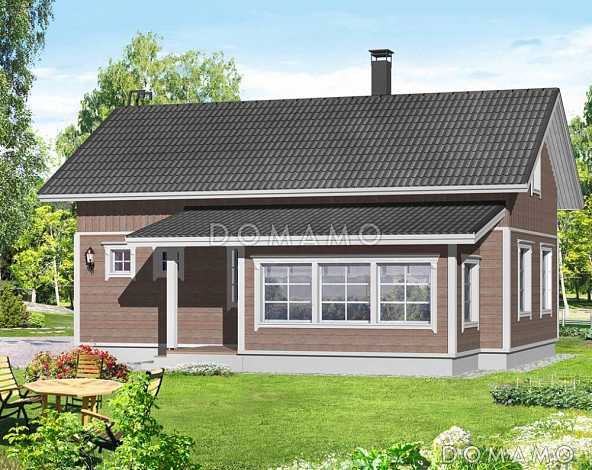 М-91 одноэтажный с мансардой дом