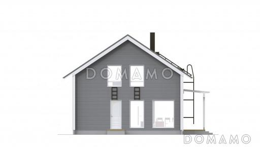 Проект каркасного дома с небольшой кухней / Фасад 4